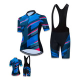 Conjunto Ciclismo Camisa Bretelle Feminina Espuma Gel 3d 20d