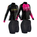 Conjunto Ciclismo Ciclista Bermuda Camisa Feminino Shorts Ge