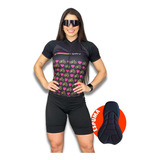 Conjunto Ciclismo Feminino Kit Camisa Bike
