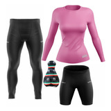 Conjunto Ciclismo Feminino Kit Camisa