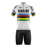 Conjunto Ciclismo Masculino Bermuda E Camisa Caloi Avancini
