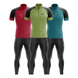 Conjunto Ciclismo Masculino Calça Forro Gel Way Fresh Bike