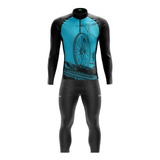 Conjunto Ciclismo Masculino Camisa E Calça Gel Para Inverno