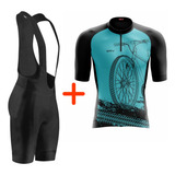 Conjunto Ciclista Masculino Camisa Pro Bretelle Gel Bike