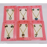 Conjunto Colar E Brinco Bijuteria Sortido Kit 24 Pacote