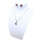 Conjunto Colar Ponto De Luz Zircônia Folheado Presente