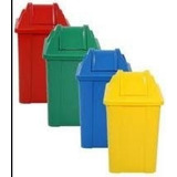 Conjunto Coleta Seletiva Lixeira Reciclavel 60l C 4 Cestos