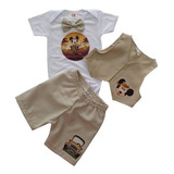 Conjunto Colete Urso Aviador baloeiro safari plutos ursinho