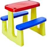 Conjunto Com 1 Tampo- Assentos E 1 Base De Plásticos Montável Picnic- Tramontina- Vermelha-Azul-Amarela