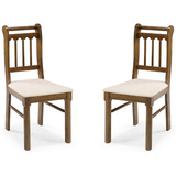 Conjunto Com 2 Cadeiras Em Madeira