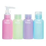 Conjunto Com 4 Frascos De Viagem Ricca Código 3288