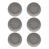 Conjunto Com 6 Pratos Gray Oxford Fundo Cinza Sopa E Caldo