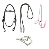 Conjunto Completo De Cabeçada Rédea E Freio Para Cavalo