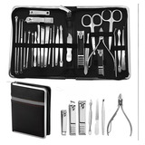 Conjunto Completo De Manicure Profissional Em Aço Inoxidável