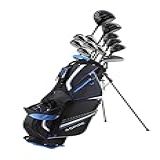 Conjunto Completo De Pacote De Taco De Golfe Masculino De 19 Peças Com Chave De Titânio 3 Fairway Wood 3 4 5 Híbridos 6 SW Irons Putter Stand Bag 5 H C S Escolha Opções Tamanho Regular 