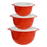 Conjunto Completo P Cozinha 3 Bacias Pmg Multiuso Redondas