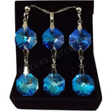 Conjunto Cristal Swarovski Castanha