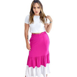 Conjunto Cropped E Saia Longa Feminina Cores Verão Feminino