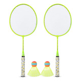 Conjunto De 2 Bolas Para Crianças Com Raquete De Badminton A