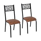 Conjunto De 2 Cadeiras Ciplafe Jade Tubo Preto Fosco