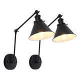 Conjunto De 2 Lâmpadas De Parede Com Braço Oscilante Ovanus