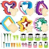 Conjunto De 29 Peças De Cortadores De Sanduíche Cortadores De Sanduíche HAIMST Para Almoço Infantil Máquina Inquebrável Desengordurador De Pão Cortadores De Biscoitos Frutas Legumes Formas De