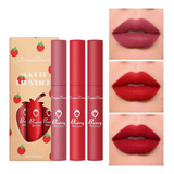 Conjunto De 3 Batons Foscos Lip Glaze Lip Color