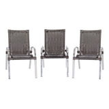 Conjunto De 3 Cadeiras Para Varanda Em Aluminio Colombia