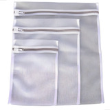 Conjunto De 3 De Sacos Pmg Timberflex Para Maquina De Lavar Roupas Delicadas Bebe Lavanderia Lavadora Protetor Reutilizavel Cor Branco