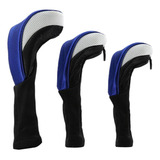 Conjunto De 3 Golf Driver Fairway Wood Hybrid Branco Azulado