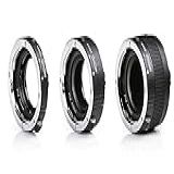 Conjunto De 3 Peças De Tubo De Extensão Macro Cromado AF Movo MT S68 Para Câmera Sony Alpha DSLR Sistema De Lentes A Mount Com Tubos De 12 Mm 20 Mm 36 Mm