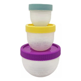 Conjunto De 3 Potes Plásticos Herméticos Temperos Sanremo