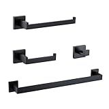 Conjunto De 4 Acessórios Para Banheiro Em Aço Inoxidável 304 Preto