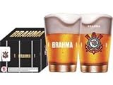 Conjunto De 4 Copos Caldereta Para Cerveja Brahma Corinthians 350ML