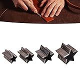 Conjunto De 4 Peças De Molde De Perfuração De Couro Molde De Corte De Pentagrama De Liga De Aço Conjunto De Moldes De Couro Ferramenta De Perfuração Para Artesanato De Couro DIY Feito à Mão
