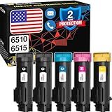 Conjunto De 5 Cartuchos De Toner A Laser Compatíveis Com Alto Rendimento Para Xerox Phaser 6510 6510 Dni 6510 Dn 6510 N Workcentre 6515 6515 Dni 6515 Dn 6515 N Printer 2 Preto 1 Ciano 1 Magenta 1 Amarelo 
