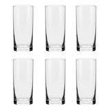 Conjunto De 6 Copos De Cristal 300ml Flat Classic Cor Transparente