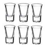 Conjunto De 6 Copos Vidro Shot Dose Tequila Liso 40 Ml Cor Transparente