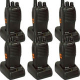 Conjunto De 6 Rádios Comunicador Baofeng 777 S Melhor Marca Bandas De Freq ência 16 Cor Preto