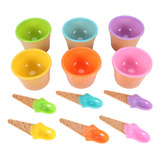 Conjunto De 6 Taças De Sorvete De Cores Diferentes Tigela D