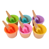 Conjunto De 6 Taças De Sorvete De Cores Diferentes Tigela D