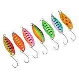Conjunto De 7 Iscas De Pesca De Robalo Iscas Duras De Lantejoulas Liga Colorida Alto Reflexo Para Cabeça De Cobra Arenque Para Entusiastas De Pesca De Poleiro