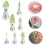 Conjunto De 7 Peças Meao Kit De Bicos De Aço Inoxidável Para Cupcakes Pastosos E Bolos Decoração De Biscoitos Silver 6