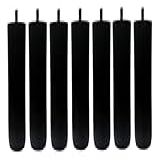 Conjunto De 8 Pés Para Cama Box Casal Solteiro King Ou Queen Size Kit Pés Fixo De 15cm Na Cor Preta