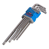 Conjunto De 9 Chaves Allen Torx Tamanhos T10 T50 Fixtec