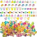 Conjunto De 9 Combinações De 200 Peças Mini Resina Luminosa Pato Golfinho Sapo Coelho Pintinhos Cogumelos Pássaros Tartarugas Moltres Para Plantas Festa Jardim Paisagem Aquário Vaso 