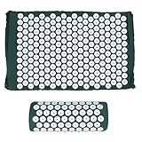 Conjunto De Almofada De Massagem Esponja Elástica Almofada De Acupuntura Magnética Multifunções Para Alívio Da Dor E Conjunto De Travesseiros Para Salão De Beleza Doméstico Verde Escuro 