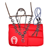 Conjunto De Argola Rédea Cabeçada E Peitoral Mula Cavalo