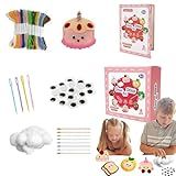 Conjunto De Artesanato E Costura Infantil Kit De Costura Infantil Brinquedo De Kit De Costura Artesanal Com Tema De Comida Enfeites Artesanais De Costura Não Tecido Para Crianças Meninas Inicia