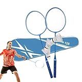 Conjunto De Badminton Conjuntos De Badminton Para Quintais Kit De Raquete De Badminton Portátil Acessórios De Badminton Raquete De Badminton Profissional Com 3 Bolas Para Família Crianças Amigos 